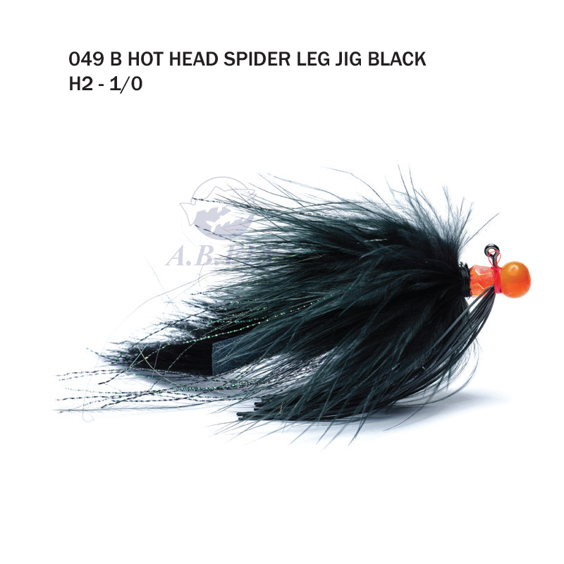 Hot Head Spider Leg Jig H2 - BLACK (Noir) - RAINY'S