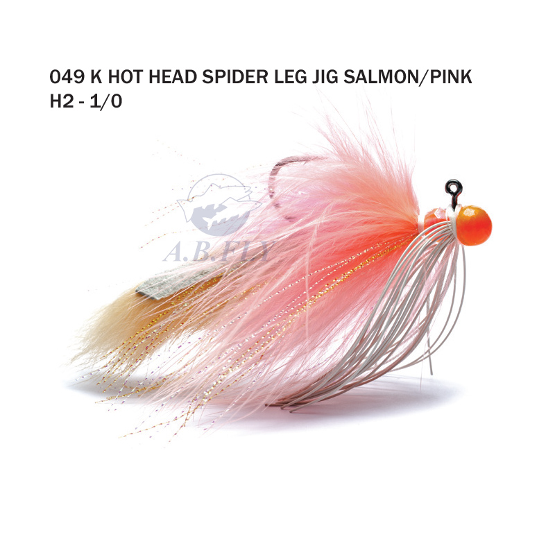 Hot Head Spider Leg Jig H1/0 - Salmon/Pink (Saumon/Rose) - Rainy's
