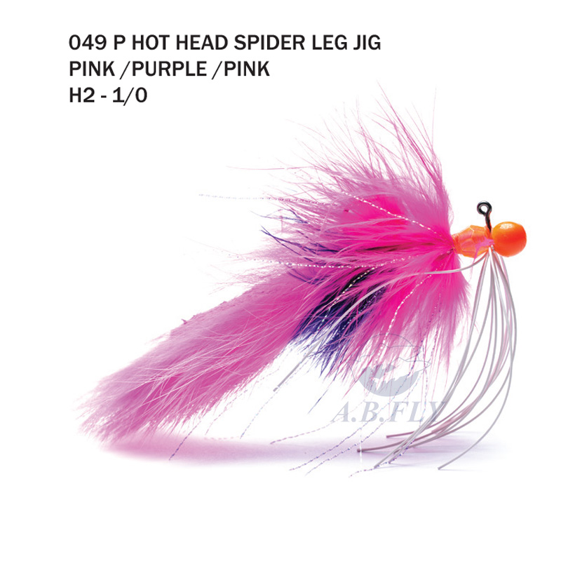 Hot Head Spider Leg Jig H1/0 - PINK/PURPLE/PINK (Rose/Violet/Rose) - RAINY'S