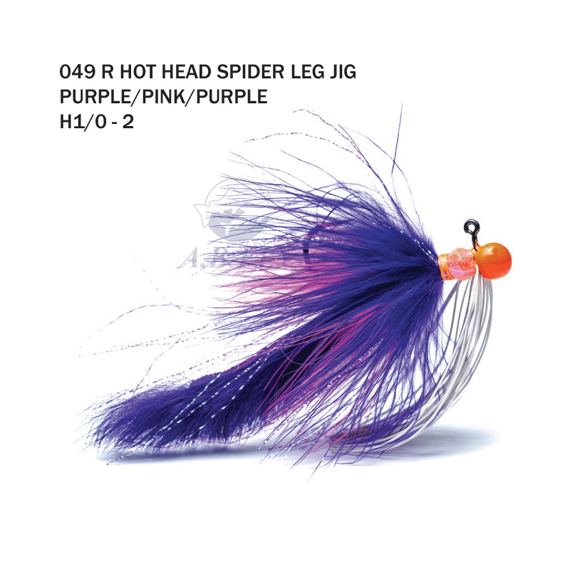 Hot Head Spider Leg Jig H2 - PURPLE/PINK/PURPLE (Violet/Rose/Violet) - RAINY'S