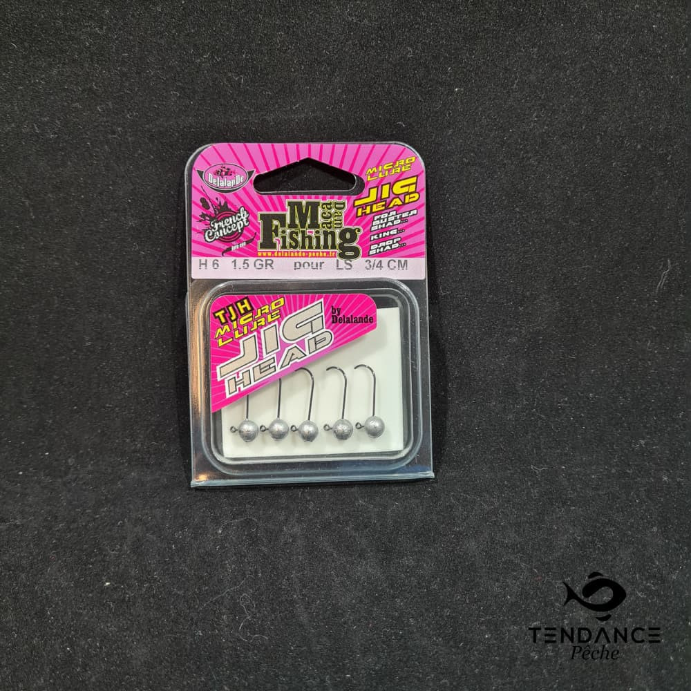 Têtes Plombées Macadam Fishing H6 - Delalande - 1.5 Gr