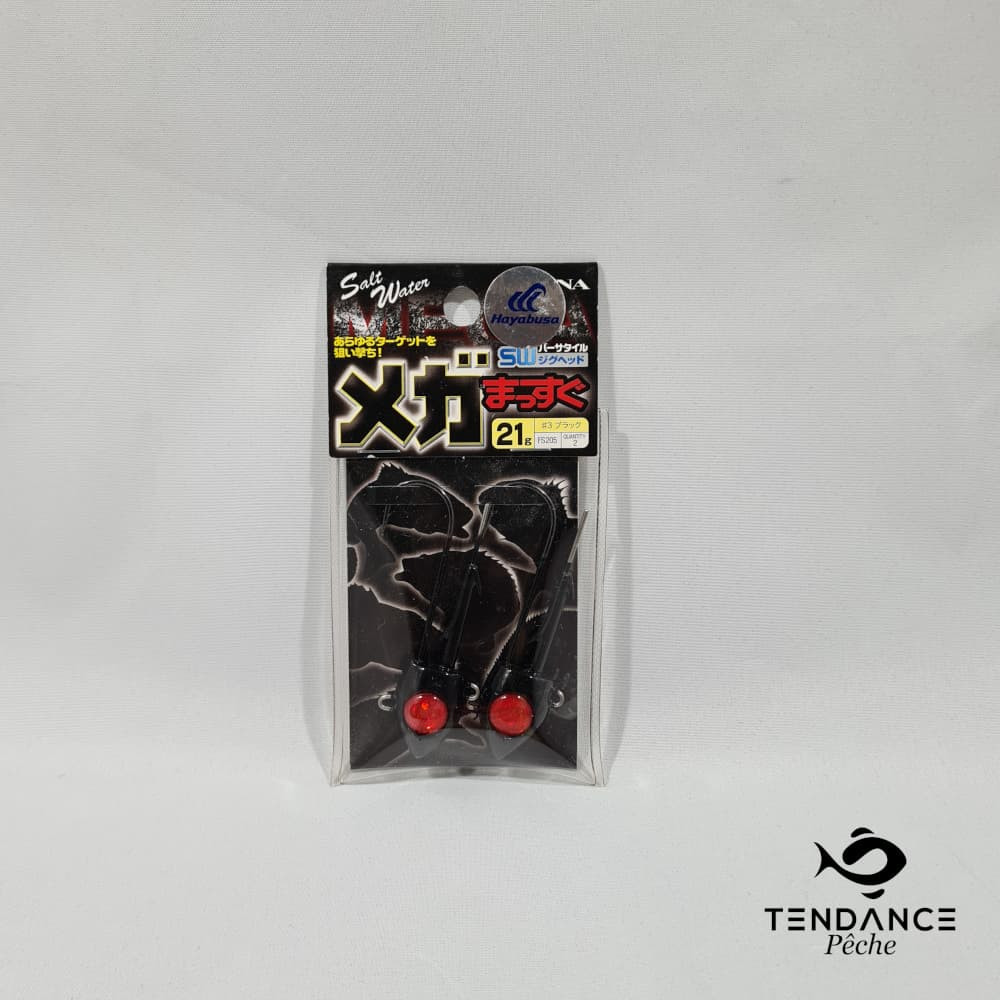 Têtes Plombées Mega Massugu Noir - Hayabusa - 21 Gr