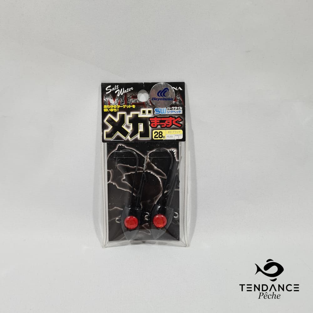 Têtes Plombées Mega Massugu Noir - Hayabusa - 28 Gr