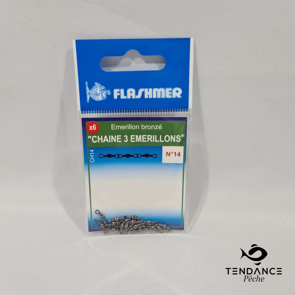 Chaine de 3 émerillons - FLASHMER