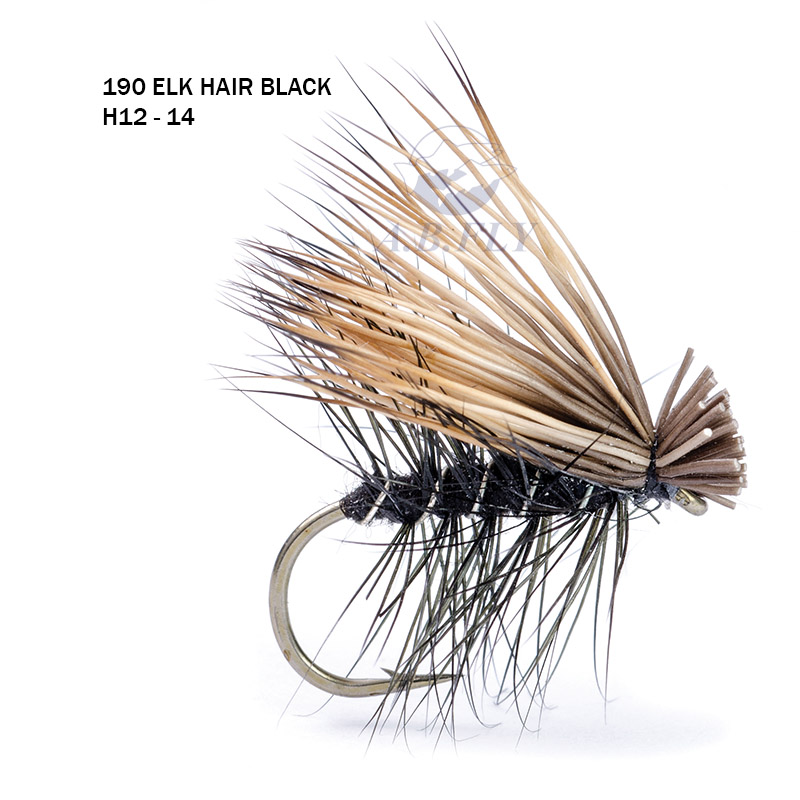 Elk Hair Caddis H12 - BLACK (Noir) - RAINY'S