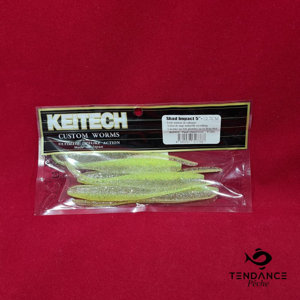 Shad impact 5 - KEITECH - Chartreuse