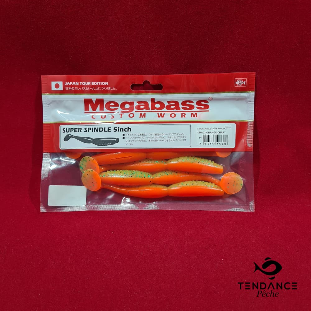Super Spindle Worm 5 - Megabass - Orange Chartreuse
