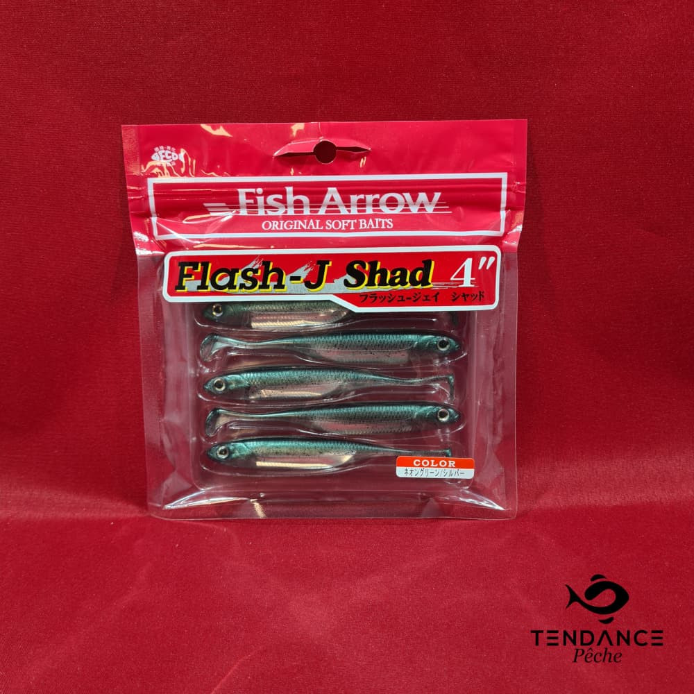 Flash J 4" Shad - Fish Arrow - Greensilver