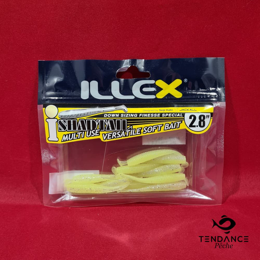 I shad 2.8 tail - ILLEX - Chartreuse pearl / Silver 