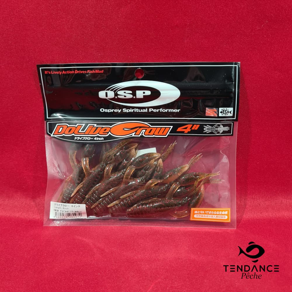 Dolive Craw 4" - Osp - Green Pumpkin Red Natural Orange