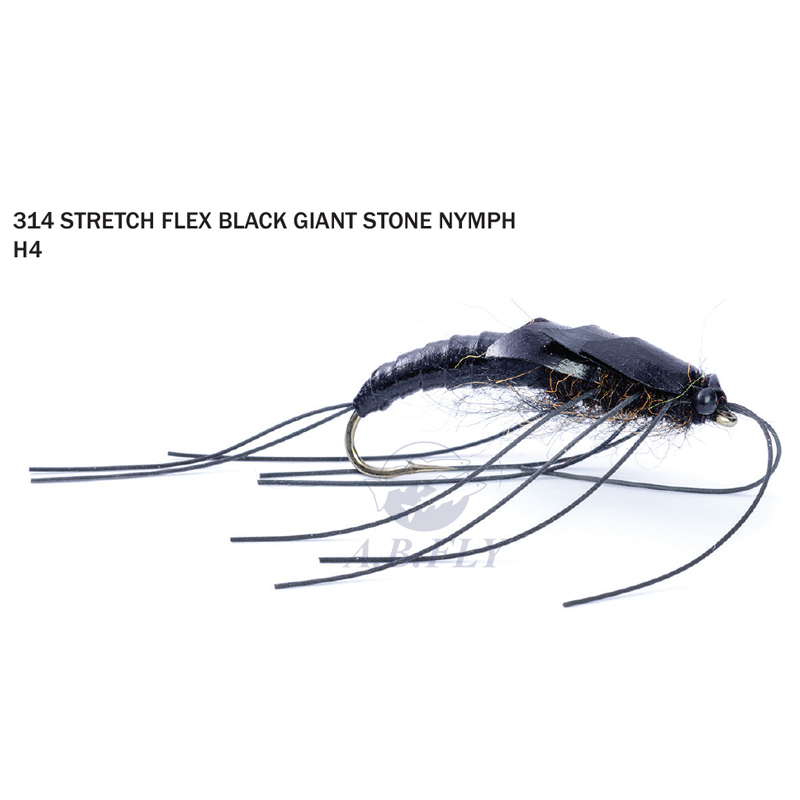 Stretch-Flex Black Giant Stone Nymph H4 - Black (Noir) - Rainy's