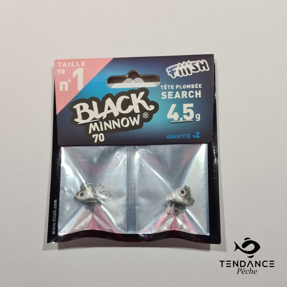 Têtes Plombées Taille 1 Black Minnow - Fiiish - 4.5 Gr