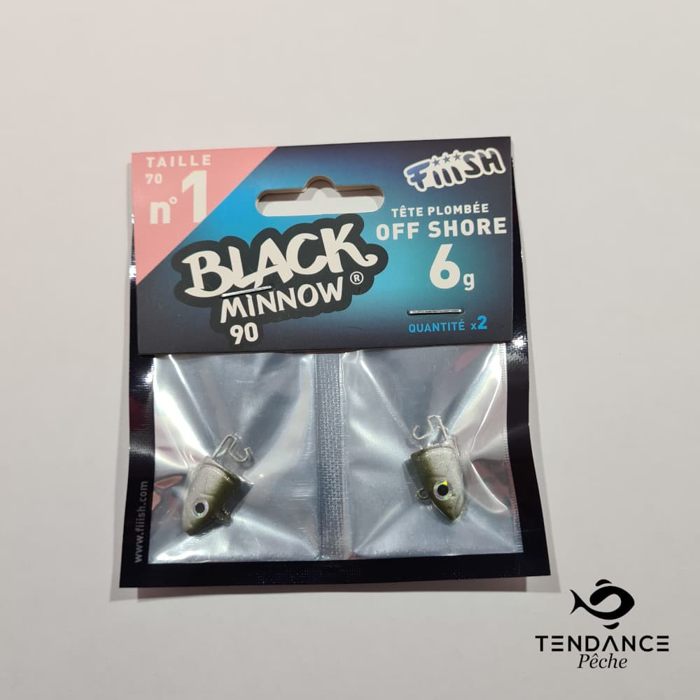 Têtes Plombées Taille 1 Black Minnow - Fiiish - 6 Gr