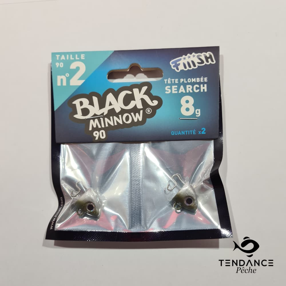 Têtes plombées taille 2 Black Minnow - FIIISH - 8 gr