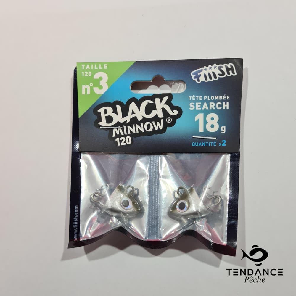 Têtes plombées taille 3 Black Minnow - FIIISH - 18 gr