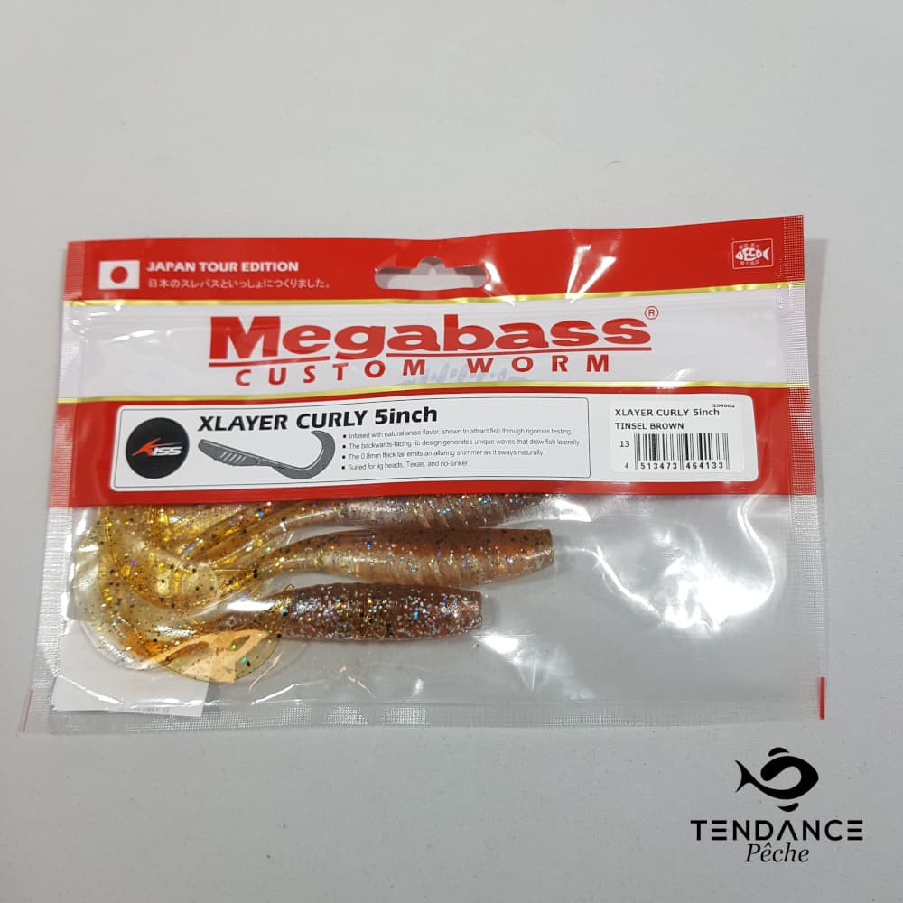 X layer curly - MEGABASS - Tinsel brown 