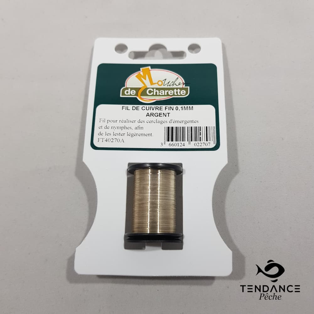 Fil De Cuivre 0.1 Mm - Mouches De Charette - Argent 