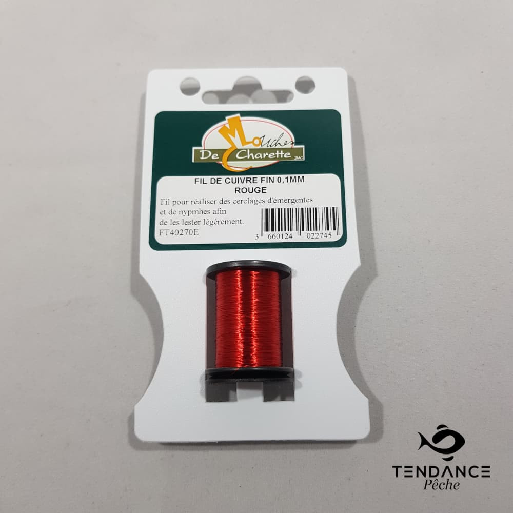 Fil de cuivre 0.1 mm - MOUCHES DE CHARETTE - Rouge