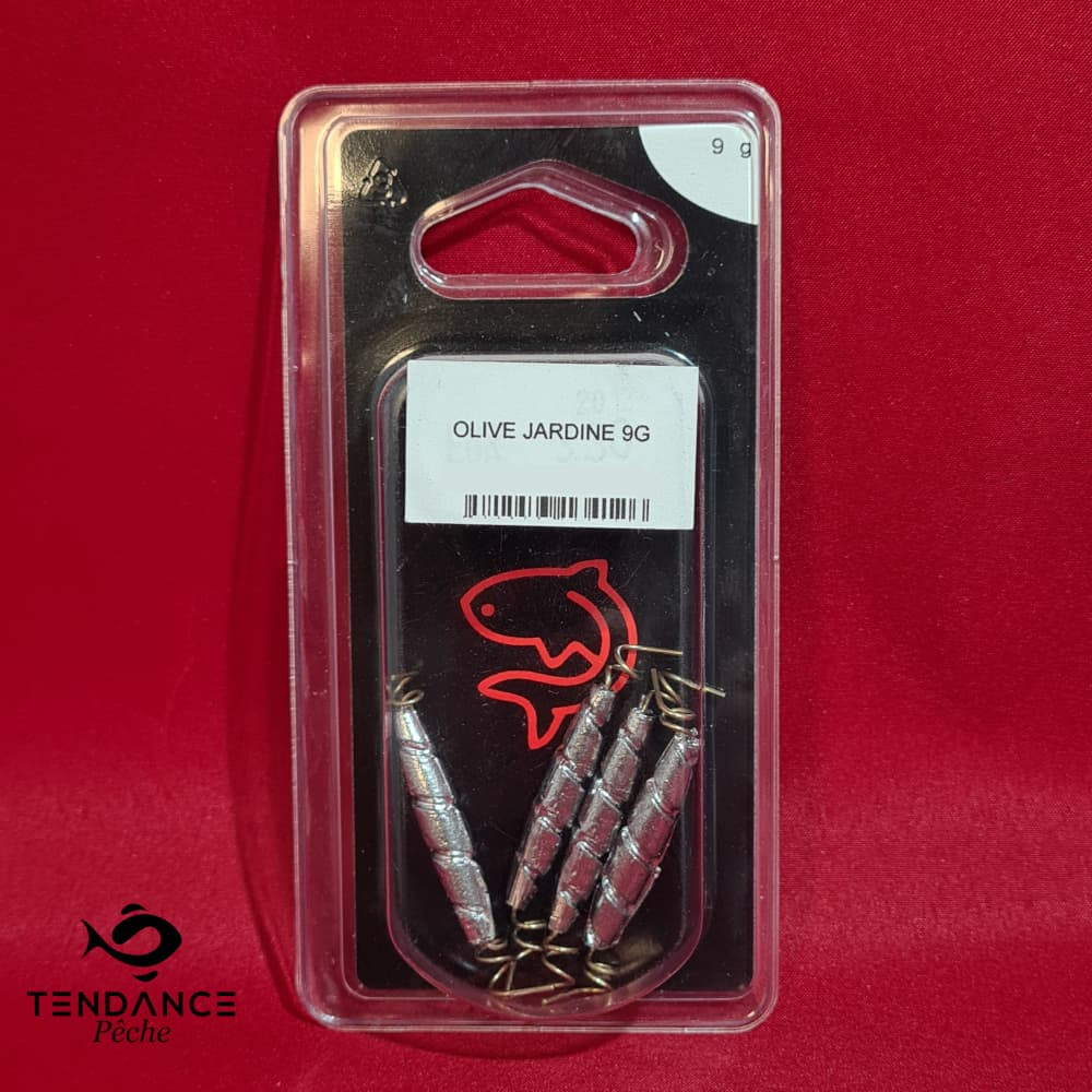 Plomb olive jardine x4 - Lemer - 9 grammes par 4