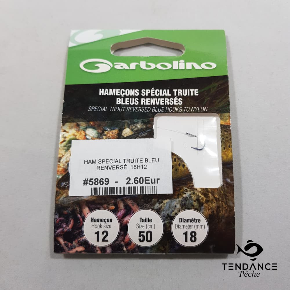 Hameçon spécial truite bleu renversé - GARBOLINO - H12/D18