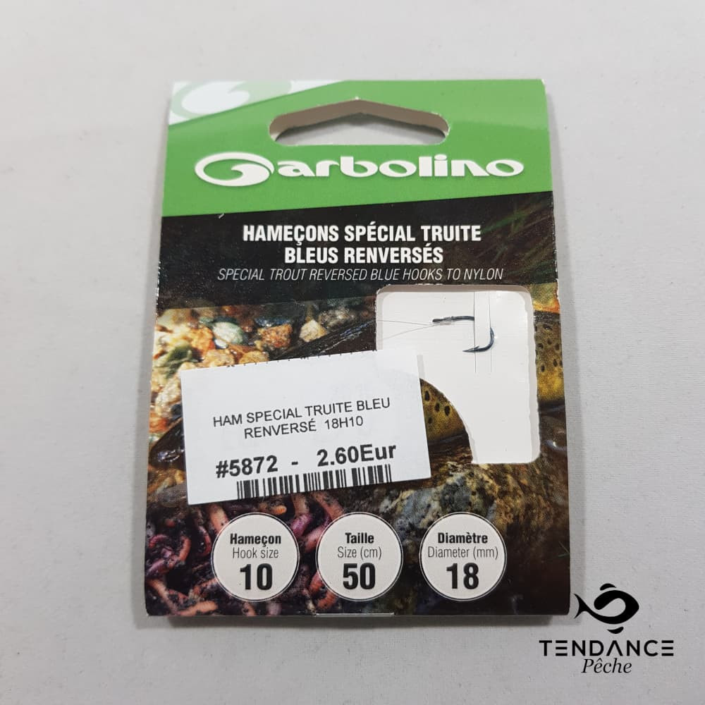 Hameçon Spécial Truite Bleu Renversé - Garbolino - H10/D18
