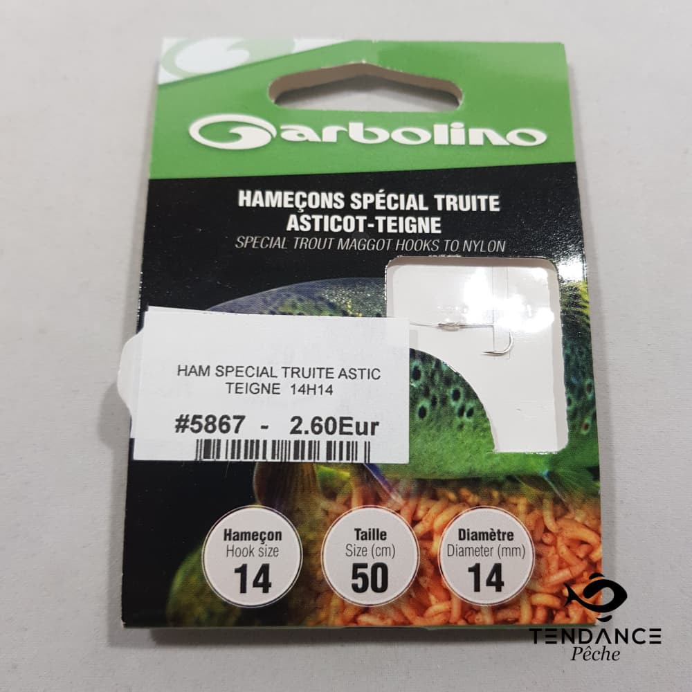 Hameçon Spécial Truite Asticot/Teigne - Garbolino - H14/D14