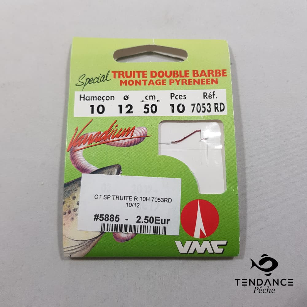 Spécial truite double barbe en montage pyrénéen - VMC - H10/D12