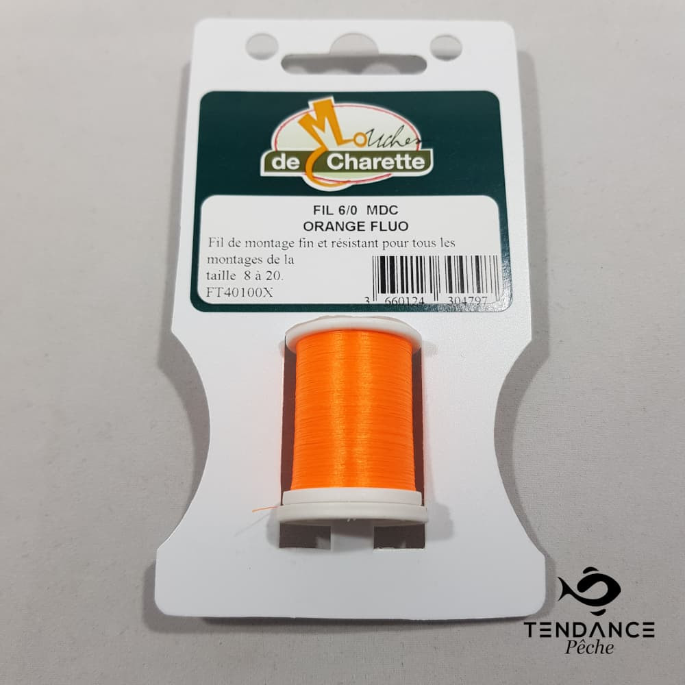 Fil 6/0 - Mouches De Charette - Orange Fluo