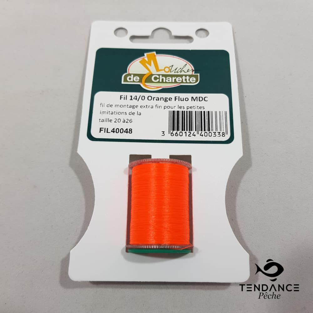 Fil 14/0 - Mouches De Charette - Orange Fluo