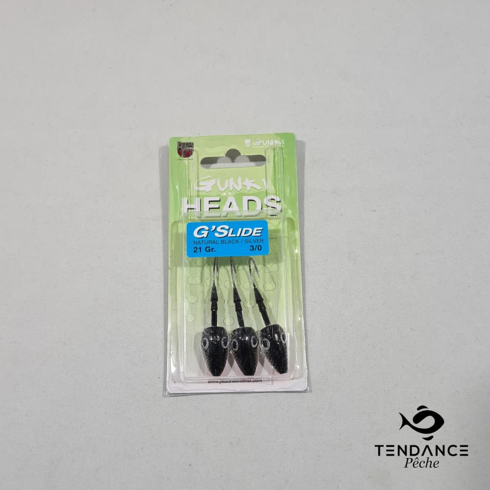G'slide natural black/silver hameçon 3/0 - GUNKI
