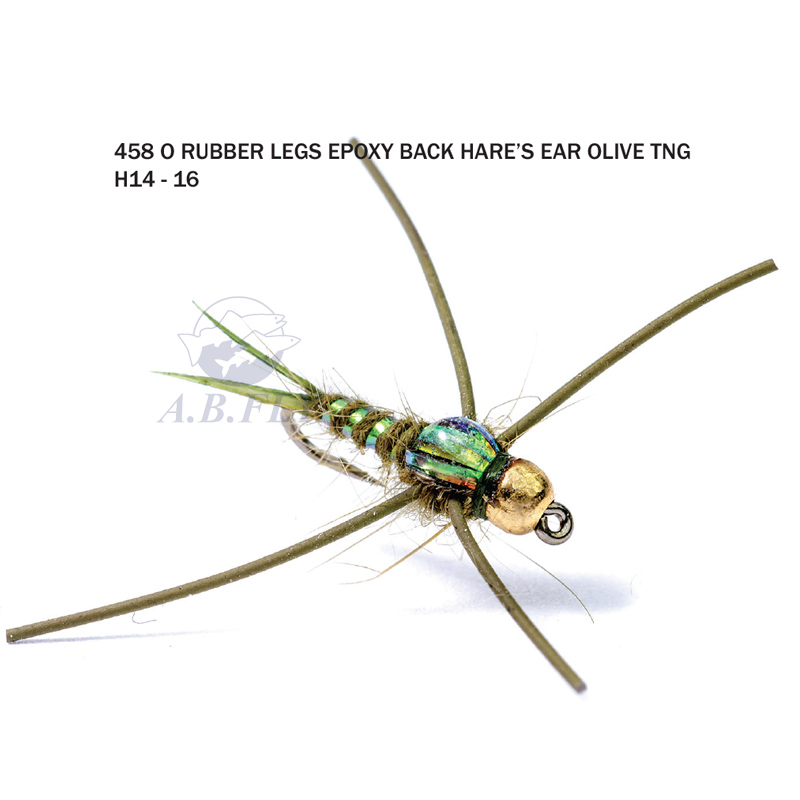 Rubber Legs Epoxyback Hare's Ear TNG H16 - OLIVE (Olive) - RAINY'S