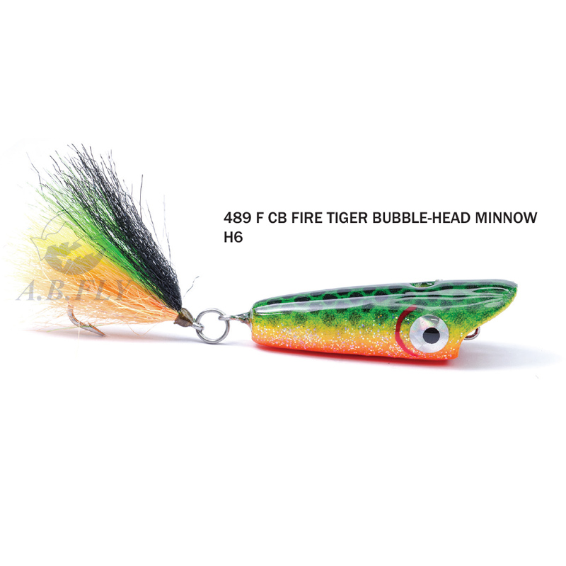 CB Fire Tiger Bubble Head Minnow H6 - FIRE TIGER (Vert/Jaune/Orange) - RAINY'S