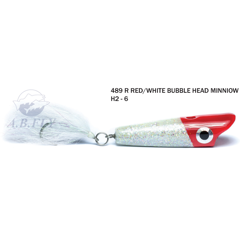 CB Bubble Head Minnow H2 - RED/WHITE - RAINY'S