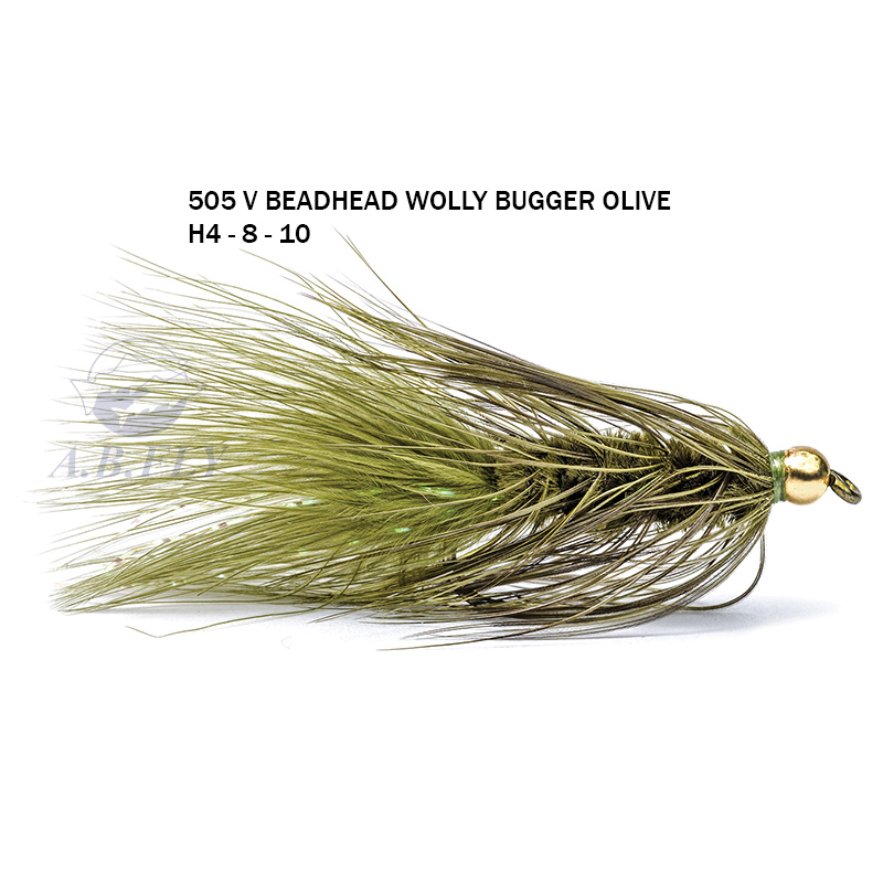 Beadhead Woolly Bugger Olive H8 - Olive (Olive / Vert Olive) - Rainy's
