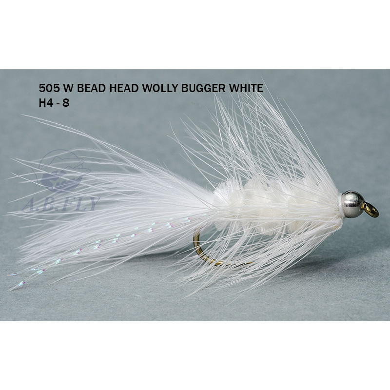 Beadhead Woolly Bugger White H4 - WHITE (Blanc) - RAINY'S