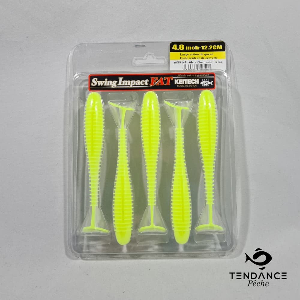 Swing Impact Fat 4.8" - Keitech - Chatreuse White