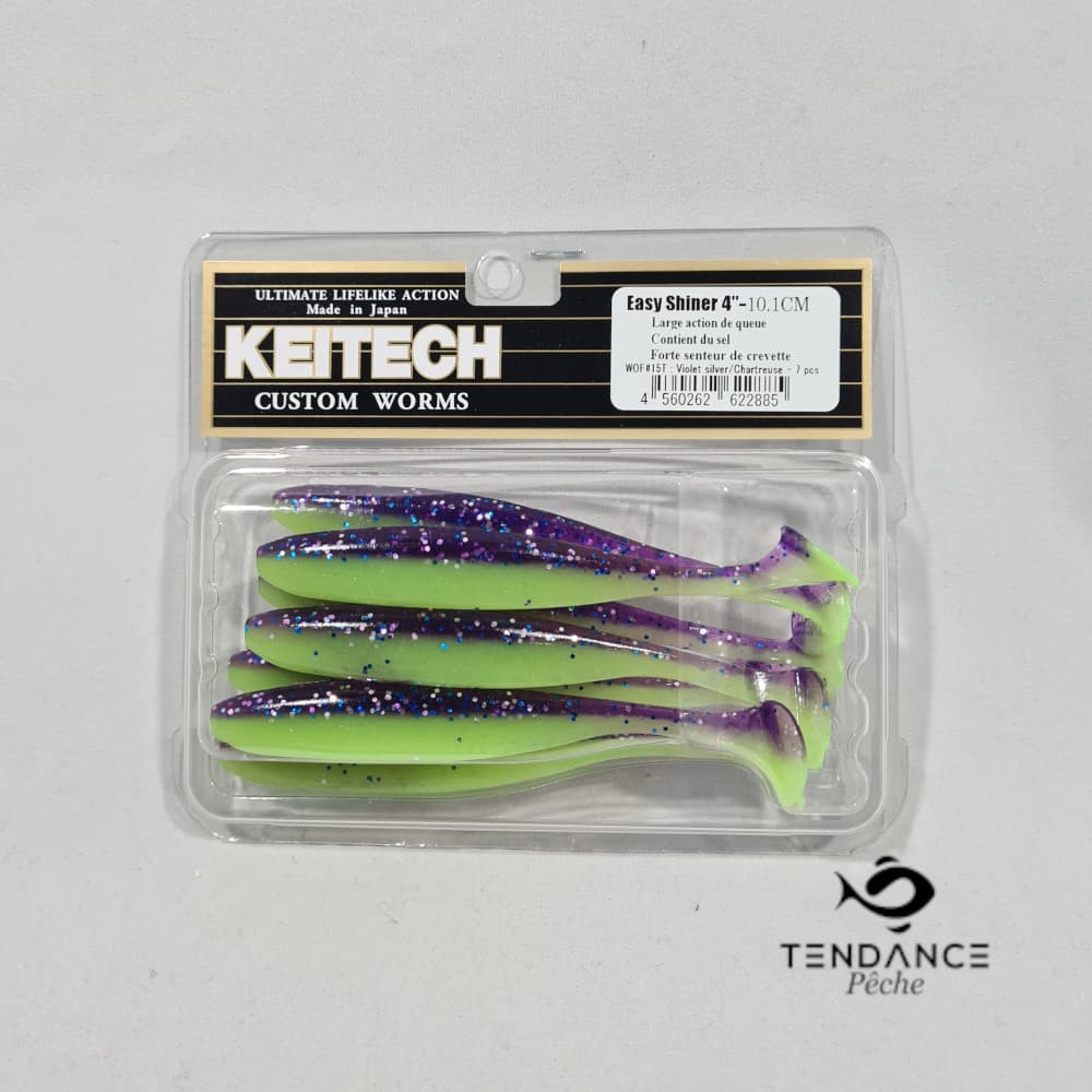 Easy Shiner 4" - Keitech - Violet Silver/Chartreuse