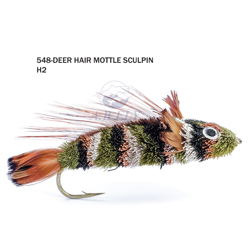 Deer Hair Mottled Sculpin H2 - NATURAL/MOTTLED (Naturel/Moucheté) - RAINY'S