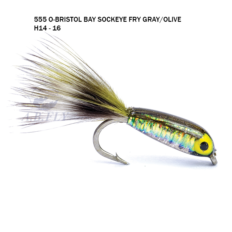 Bristol Bay Sockeye Fry Gray/Olive H16 - GRAY/OLIVE (Gris et Olive) - RAINY'S