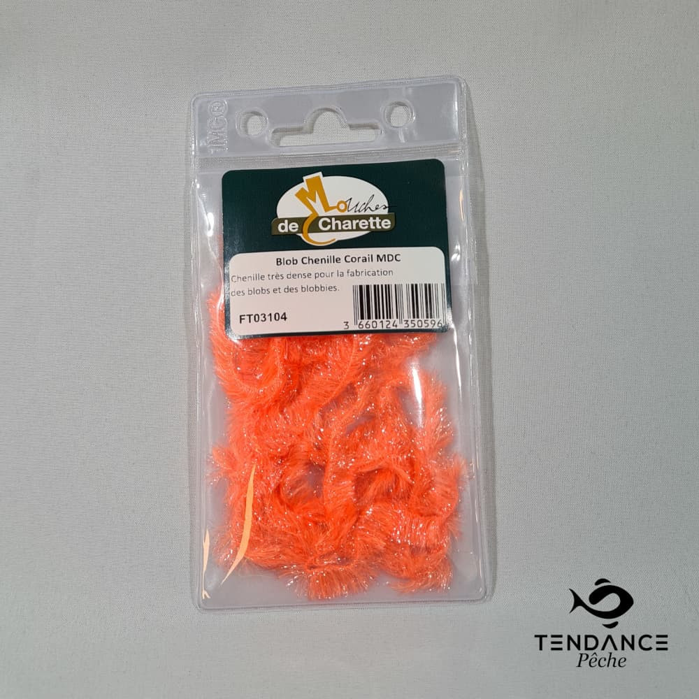 Blob chenille - Mouche de Charette - Corail