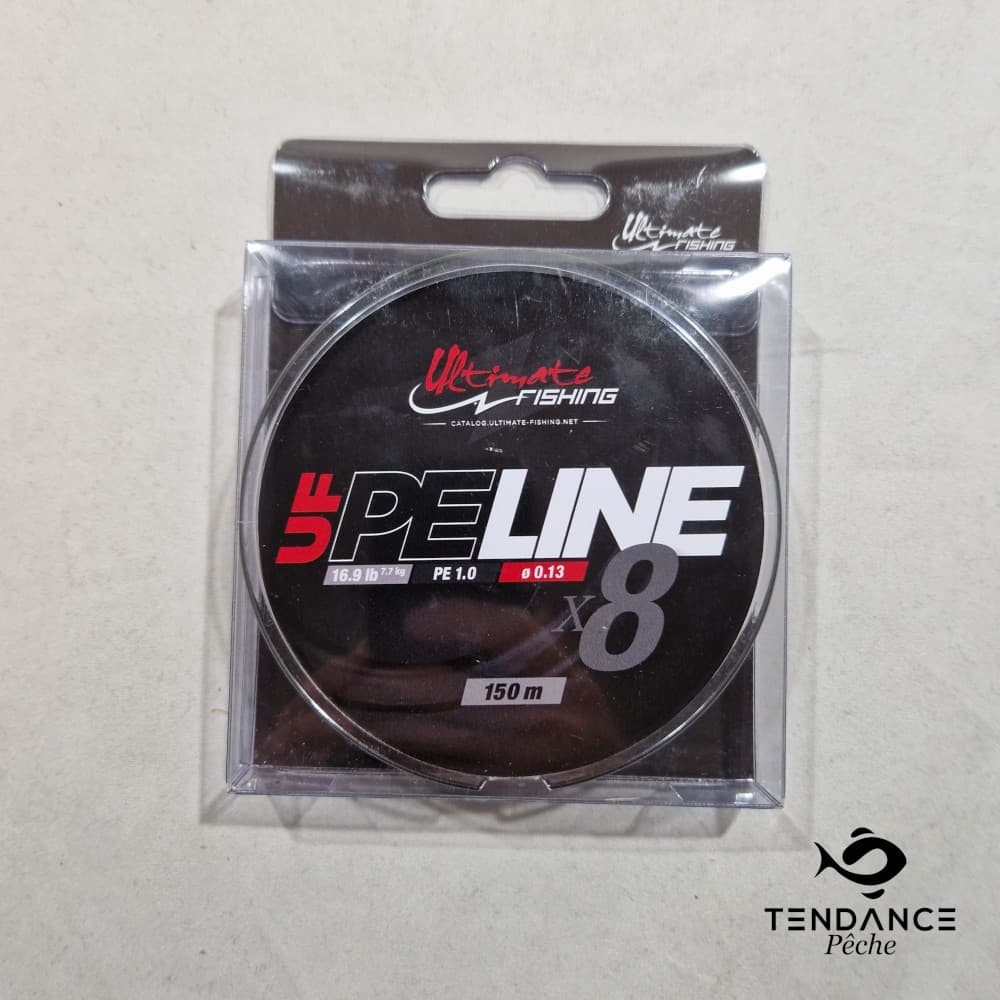 Tresse UF PELINE X8 150m - ultimate fishing - pe 1.0 