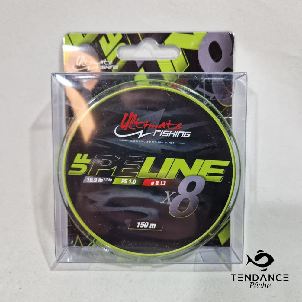 Tresse Uf Peline X8 150M - Ultimate Fishing - Pe 1.0 Green Chart