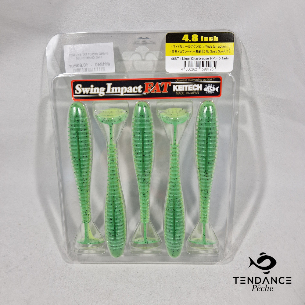 Swing Impact Fat 4.8" - Keitech - Lime Chartreuse