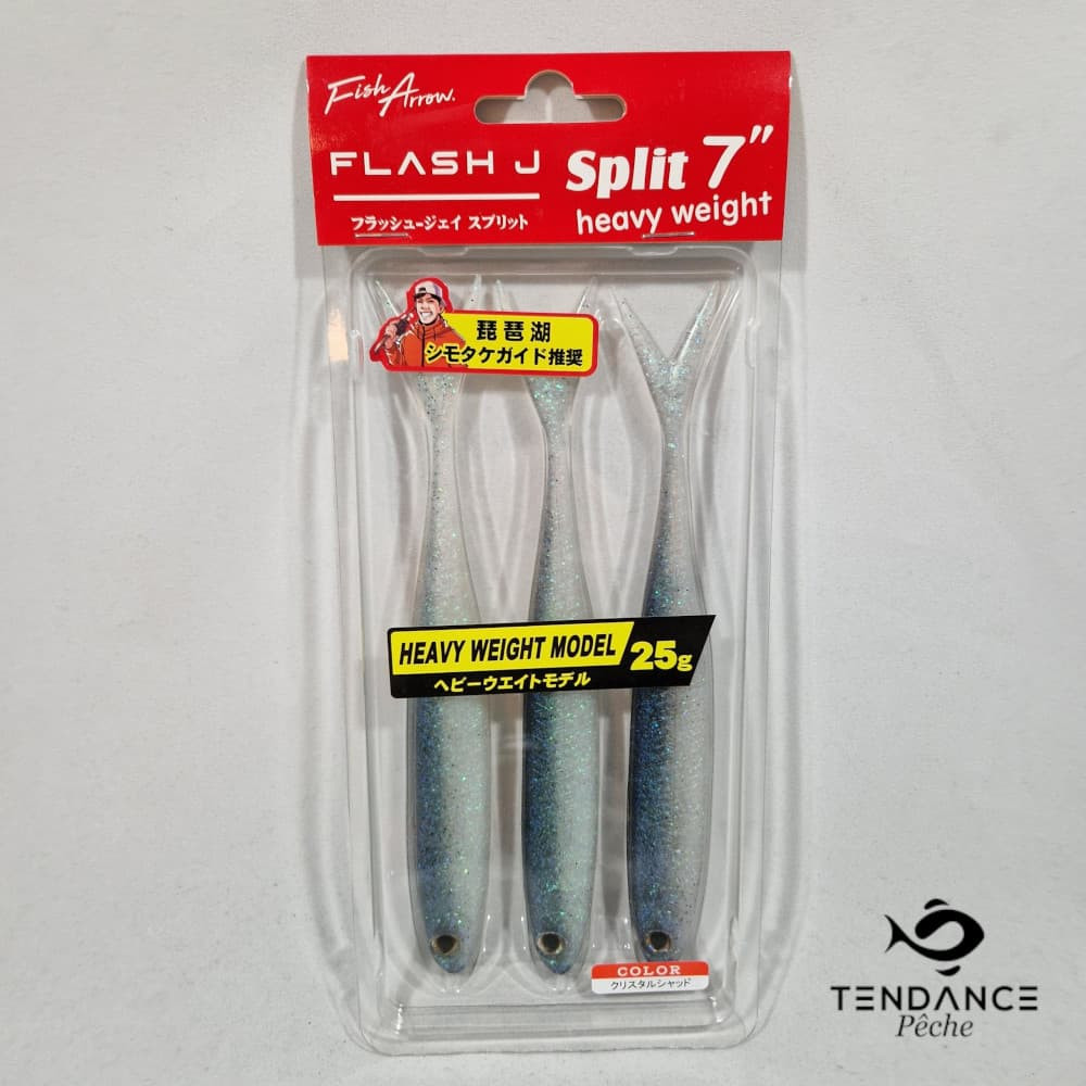 flash j split 7 " - FISH ARROW - crystal shad