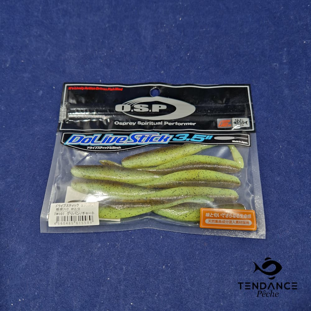 Dolive Stick 3.5" - Osp - Green Pumpkin Chartreuse 