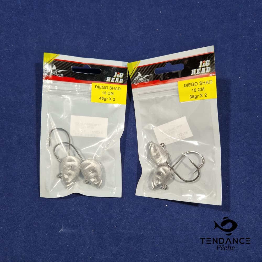 Têtes Diego Shad - Powerline - 25 Gr