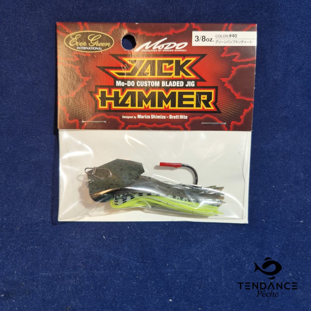 Jack Hammer 3/8Oz - Evergreen - 40 Green Pumpkin Chart 