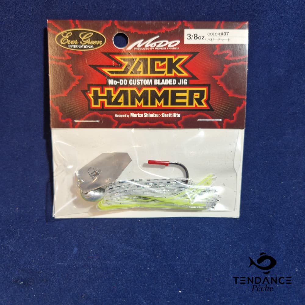 JACK HAMMER 3/8OZ - EVERGREEN - BELLY CHART 