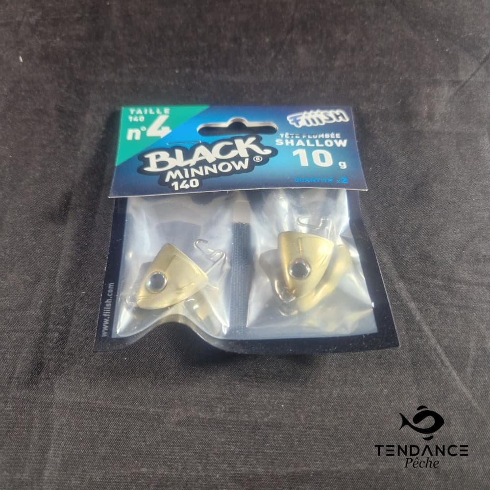 Têtes plombées black minnow taille 4 - FIIISH - 10 grammes