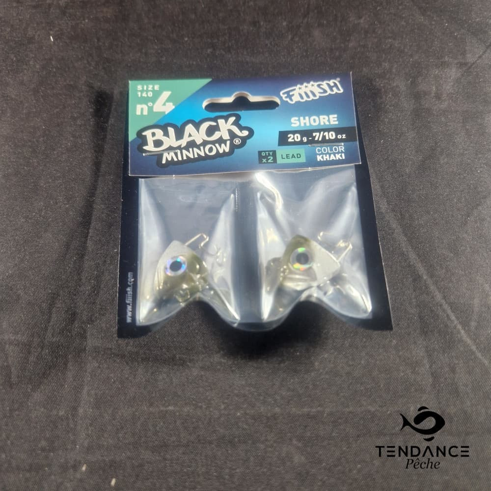 Têtes Plombées Black Minnow Taille 4 - Fiiish - 20 Grammes